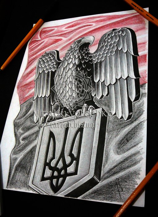 Sketch of russian coat of arms tattoo on Craiyon